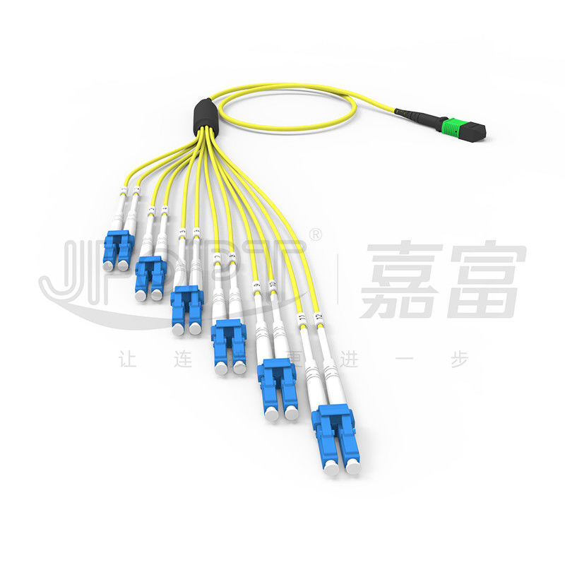 Diseño de longitud desigual MPO-LC adapta entornos de cableado complejos SM Breakout Cable 12 Fiber Customizable LC DX Patch Cord